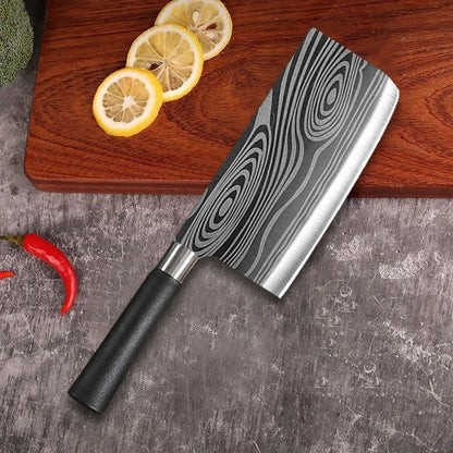 Laser Damascus Pattern Utility Kitchen Knives Set