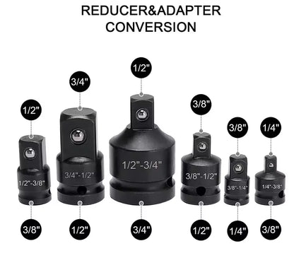 Impact Socket Wrench Convertor Set